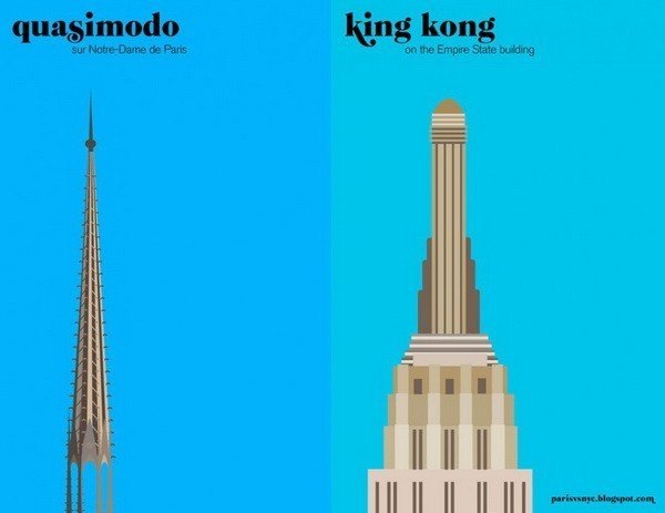 Poster Series "Paris vs New York" - 7