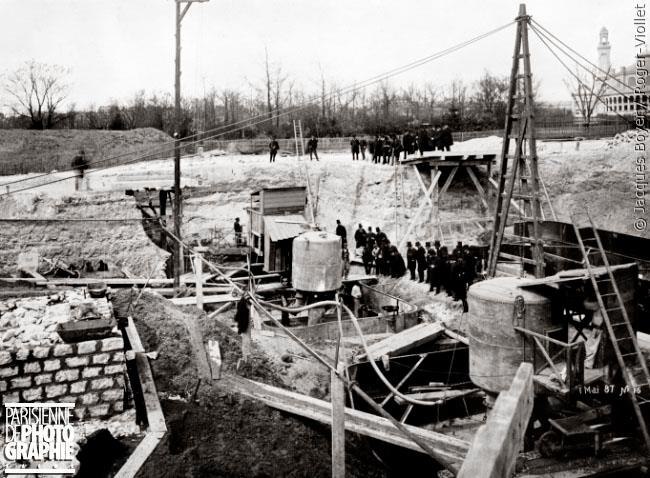 埃菲尔铁塔的建造。法国巴黎。1887-1889年