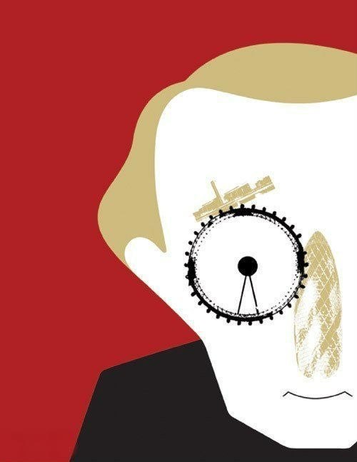 Portraits minimalistes de personnalités célèbres réalisés par l'illustrateur israélien Noma Bar - 9