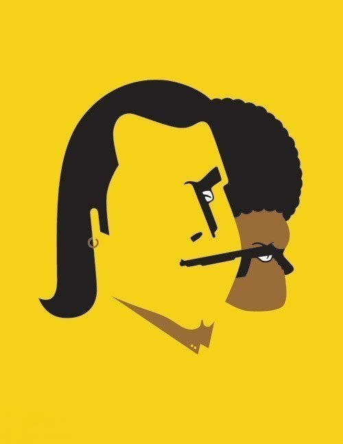 Portraits minimalistes de personnalités célèbres réalisés par l'illustrateur israélien Noma Bar - 8