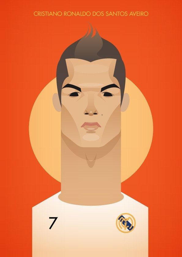 Retratos de futbolistas legendarios ilustrados por Stanley Chow - 6