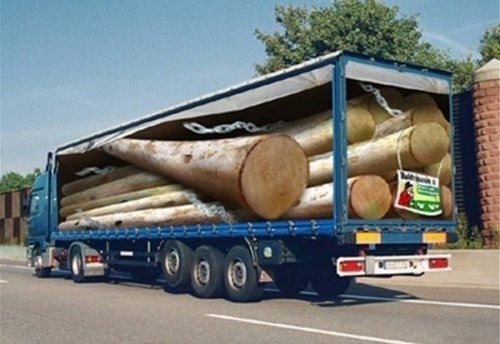 Publicidad creativa en camiones