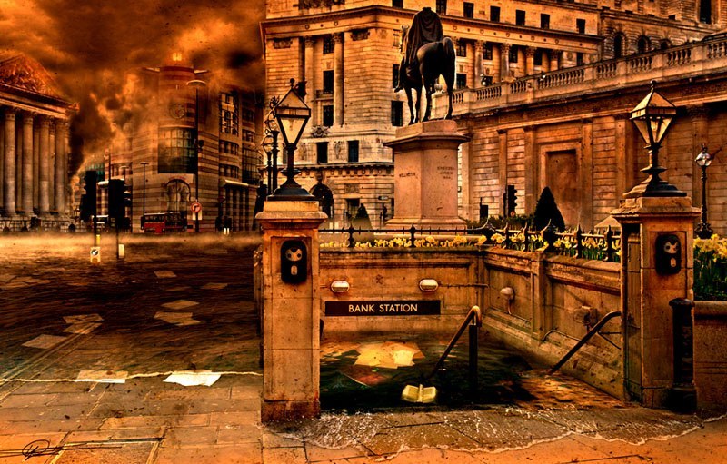 摄影师兼插画家史蒂夫·麦克希创作了一系列照片，通过图形软件他将各种灾难场景呈现得极为逼真，其中许多场景简直就像世界末日一般。