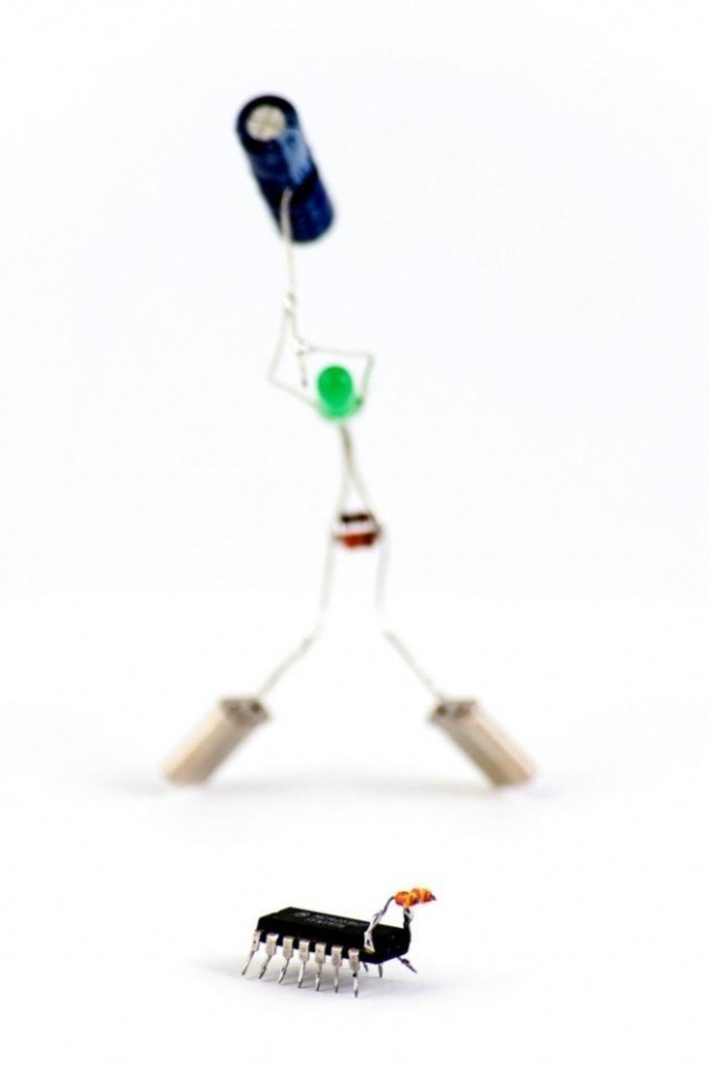 小零件机器人：用无线电元件制作的微型机器人 - 7