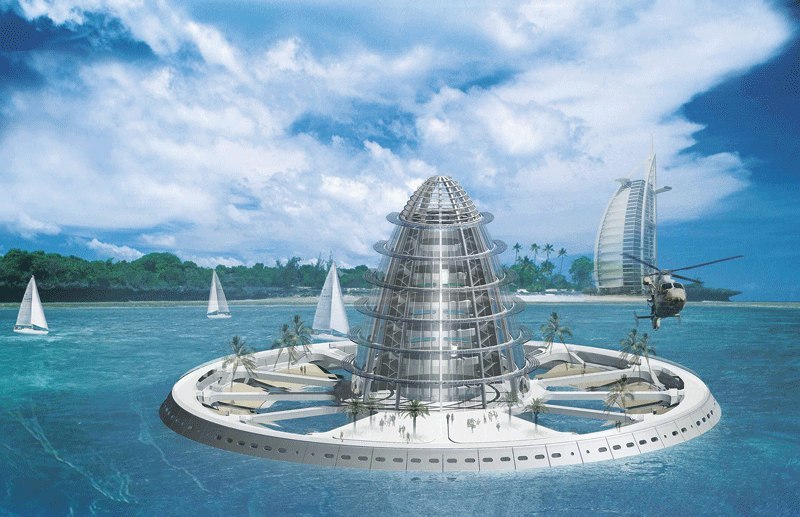 Waterscraper – pływający miasto-wyspę