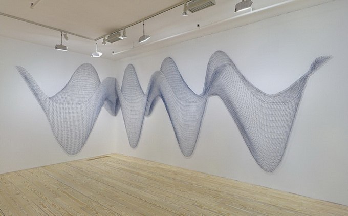 Since 2008, the Brooklyn-based artist Alyson Shotz has been creating fascinating works consisting of thousands of tiny needles that have been carefully woven together to form intricate patterns. - 5