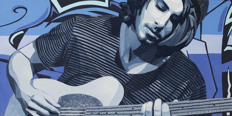 英国艺术家伊恩·贝里是布料，尤其是牛仔布的忠实爱好者。 - 5