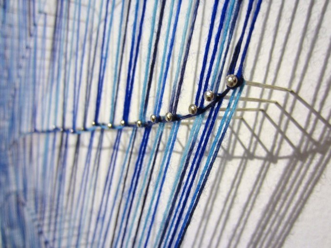 Since 2008, the Brooklyn-based artist Alyson Shotz has been creating fascinating works consisting of thousands of tiny needles that have been carefully woven together to form intricate patterns. - 7