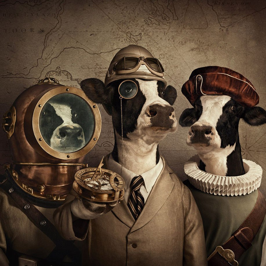 American photographer Andy Mahr has created a humorous calendar titled “Trail Grazers”, which is used to promote products from the Chick-fil-A company. - 9