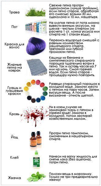 Jak usunąć najróżniejsze plamy