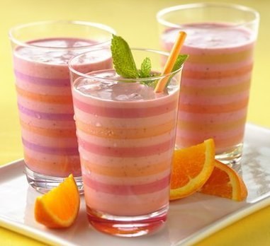 Frambuesa y naranja smoothie