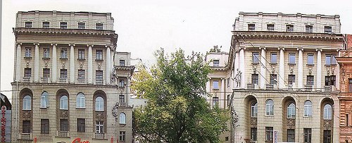 Exterior building of a former income-generating property owned by the “Salamandra” insurance company. <br>(Calle Sumska, 17)