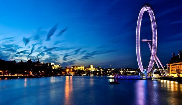 London Eye ночью, Великобритания