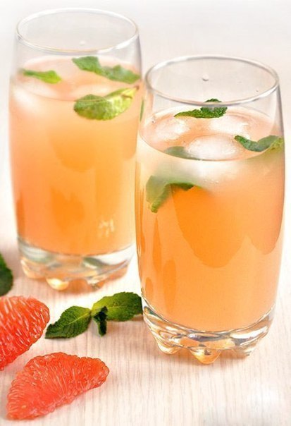 Грейпфрутово-мятный коктейль