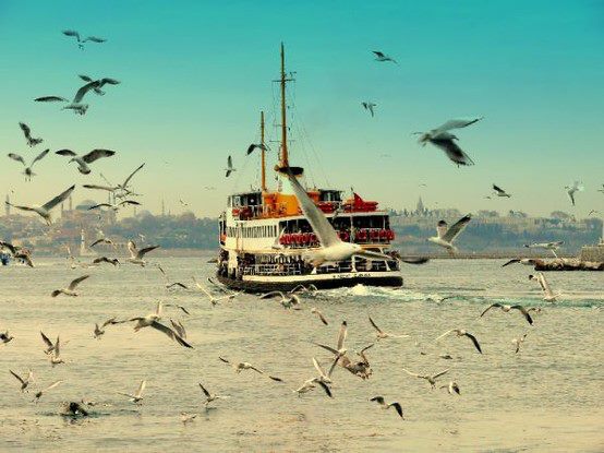 Bucht der Goldenen Horn in Istanbul.