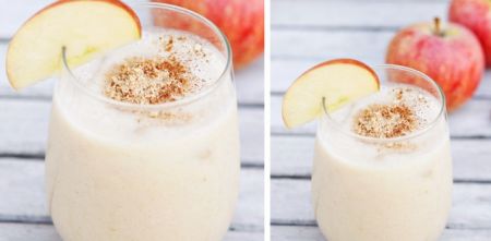 Cocktail de pommes du soir avec kefir.