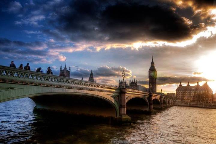 Abendliches London, Großbritannien.