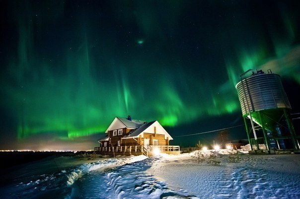 Die Nordleuchte in Archangelsk