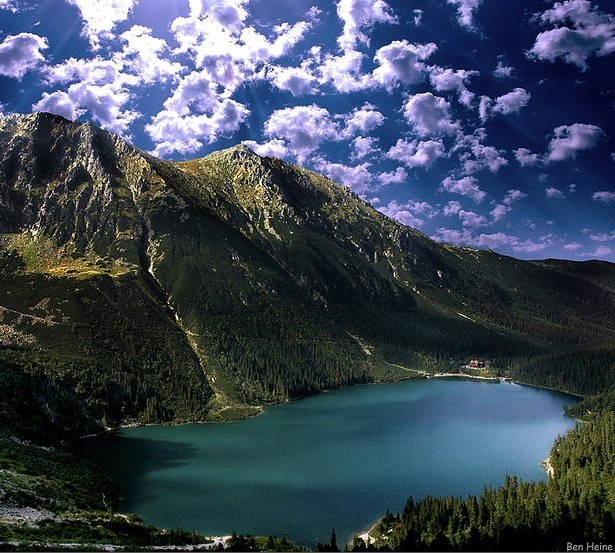 Un lago en las montañas, los Tatras