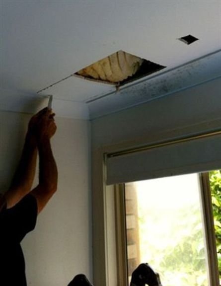 Gdy na ścianach pojawiły się dziwne kropelki, gospodarze domu postanowili je usuną tę ścianę.