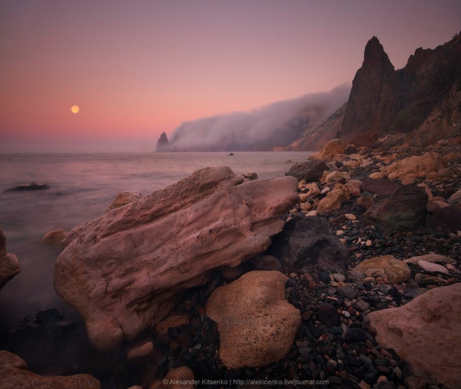 Atardecer en el cabo Fiolent, Crimea