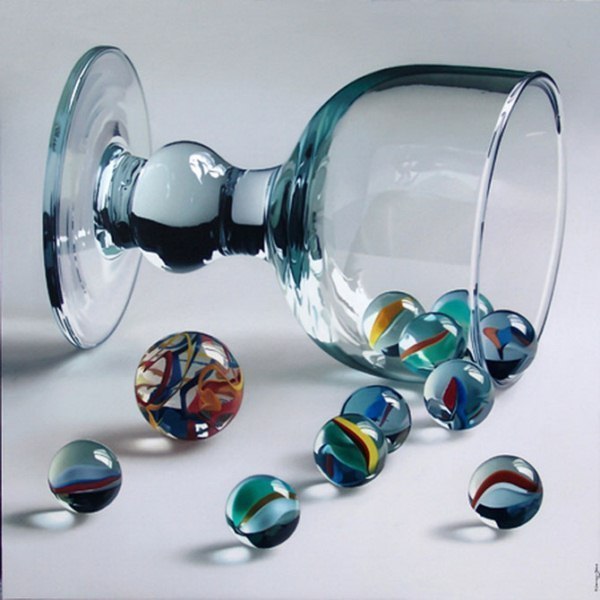 Las pinturas de Pedro Campos son tan realistas que parecen fotografías.