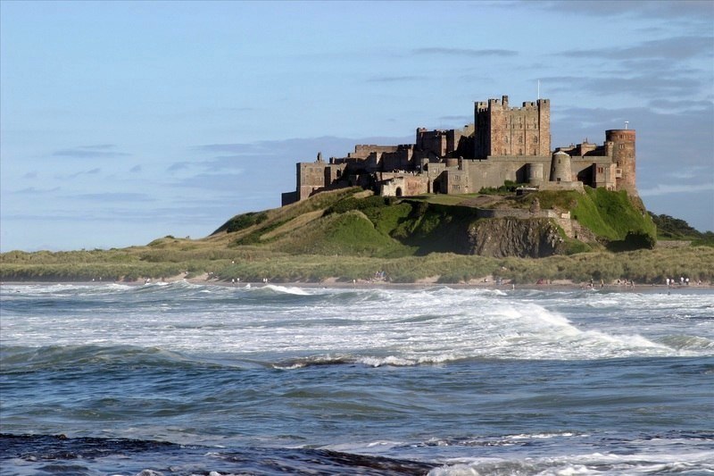 El castillo de Bamburgh, en el condado de Northumberland
