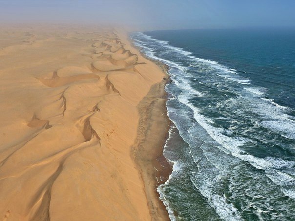 El desierto de Namib y el océano Atlántico