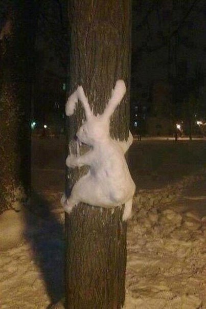 Qué variados son estos muñecos de nieve… En verdad, lo que nunca faltó en Rusia fue nieve.