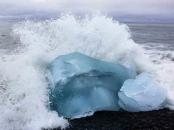 El iceberg fue arrastrado hacia la costa en la isla de Georgia.