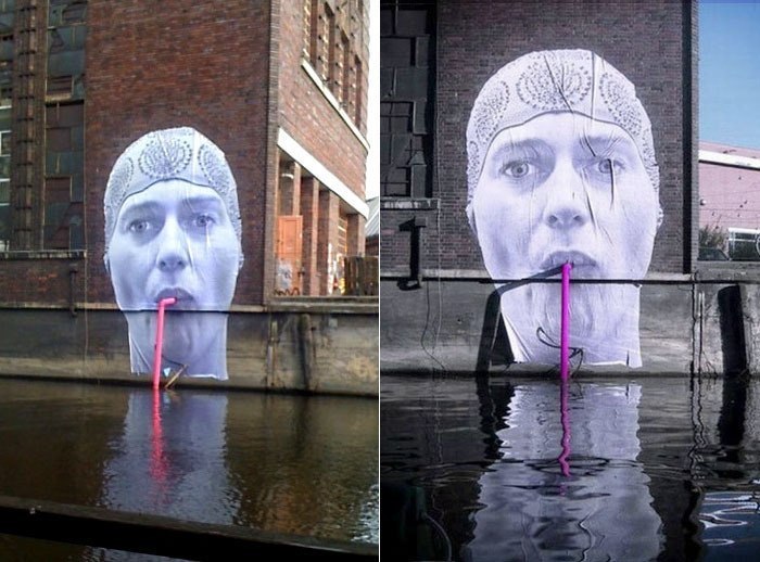 Arte callejero que incorpora elementos del entorno urbano. - 5