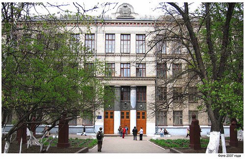[club1543502|About School No. 116]. These two images depict the very same corner of our city – the intersection of Kultury Street (in 1941 it was called Pokrovskiy Alley, but it was more commonly known as Barachny Alley) and Yaroslav Galan Street.