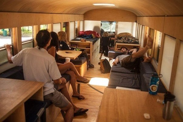A house on wheels made from a school bus. - 5