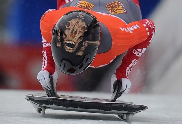 Those skeletonists really have some cool helmets on. - 7