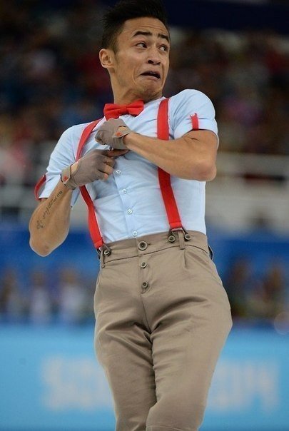 Die Gesichter der Eiskunstläuuer während des Ausführens der verschiedenen Elemente. - 5