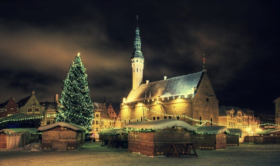 Ночной Таллин, Эстония