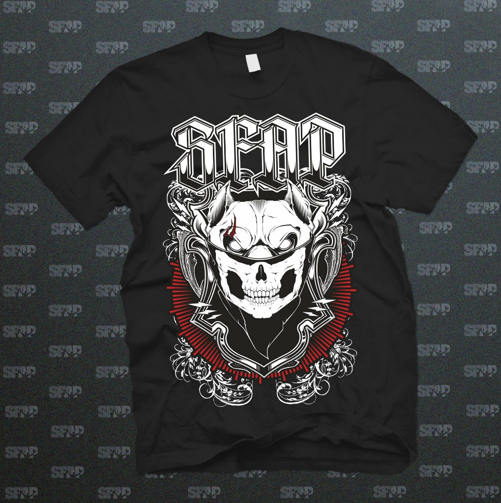 Футболка SFAP "Питбуль". Питбуль - эта порода собак обладает неимоверной силой и жаждой победы.