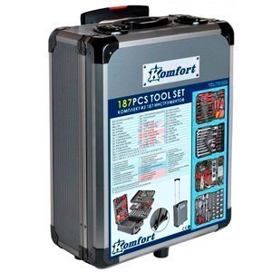 Мечта любого мужчины: Набор инструментов "KomfortMax"! . ✔ В комплекте 187 предметов плюс сам кейс!!!<br>✔ СКИДКА 30% - 1