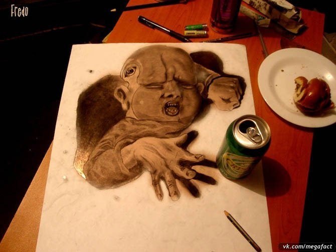 Потрясающие трехмерные рисунки. - 2