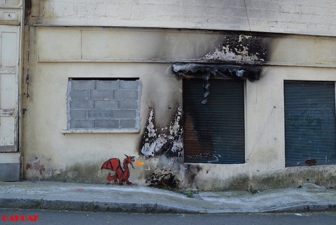 El artista callejero OakOak. Presentamos una nueva serie de obras de arte urbana creadas por el artista francés OakOak. - 9