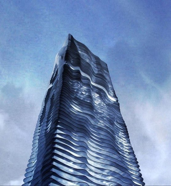Der höchste Wolkenkratzer der Welt wurde als das Gebäude Aqua in Chicago anerkannt. - 7