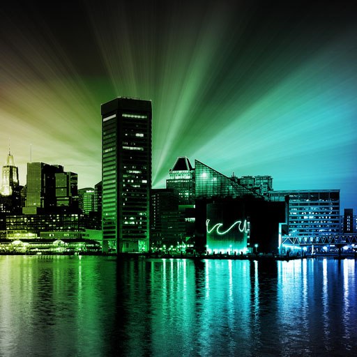 Foto-Kunst zum Thema „Die Lichter der Nachtstädte“.