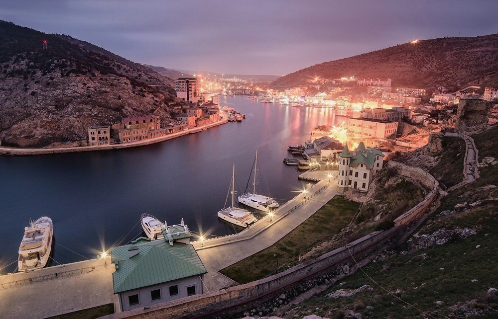 Noche de Balaklava, Crimea, Ucrania.