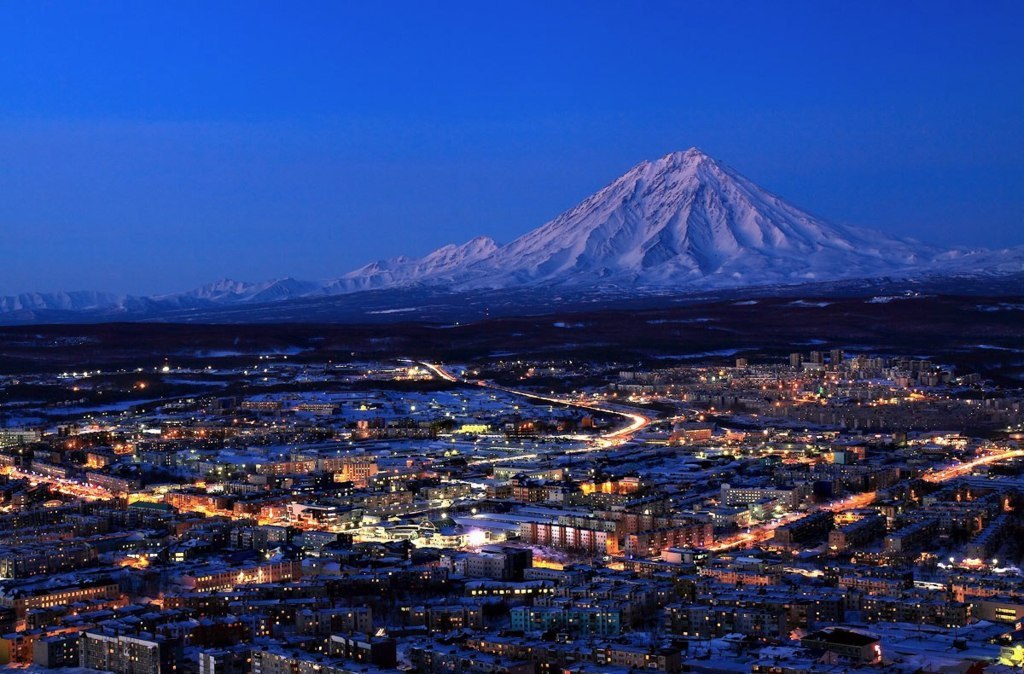 Вид на Петропавловск-Камчатский, Россия