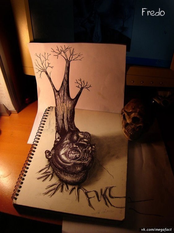 Потрясающие трехмерные рисунки. - 9