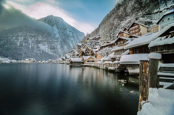 Village by the lake, Hallstatt, Austria