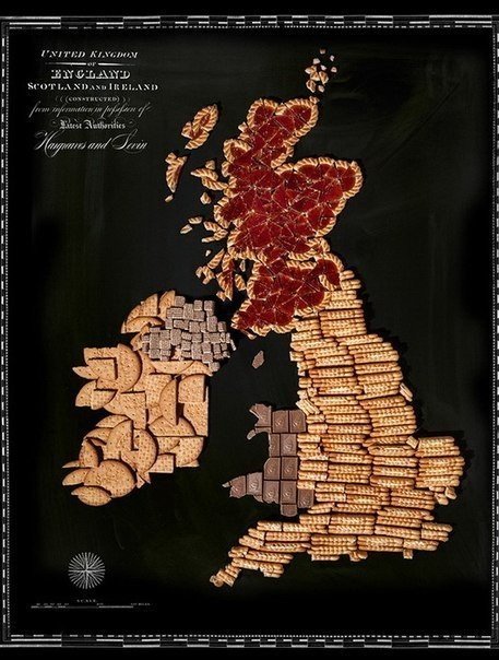 Банановая Африка и томатная Италия: аппетитные страны на съедобной карте мира - 7