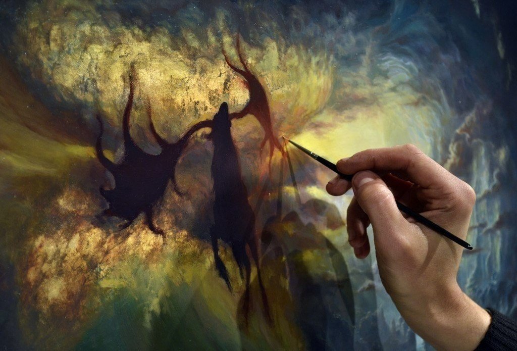 Сусальное золото в загадочных работах французского художника Yoann lossel