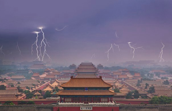 Thunderstorm in Beijing, China