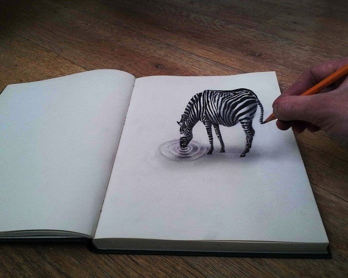 Drei-dimensionalische Zeichnungen von Ramon Bruin.